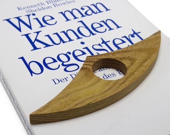 Reading aid - page holder for books and magazines | Wood - Acacia | Book Clip Holder Pages | Simply places it on your thumb
