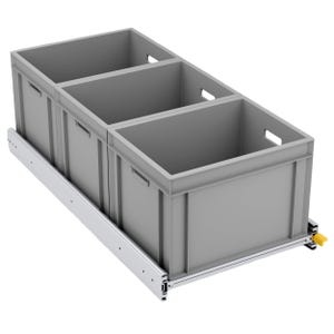 Wysuwana tylna 900 mm - System wysuwany 90 x 40 cm - van kamper - Wytrzymała szuflada 90 cm - obsługa jedną ręką - Eurobox - tylny garaż dla kampera