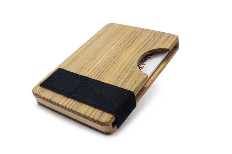 High quality credit card holder made of wood akazie Credit Etsy