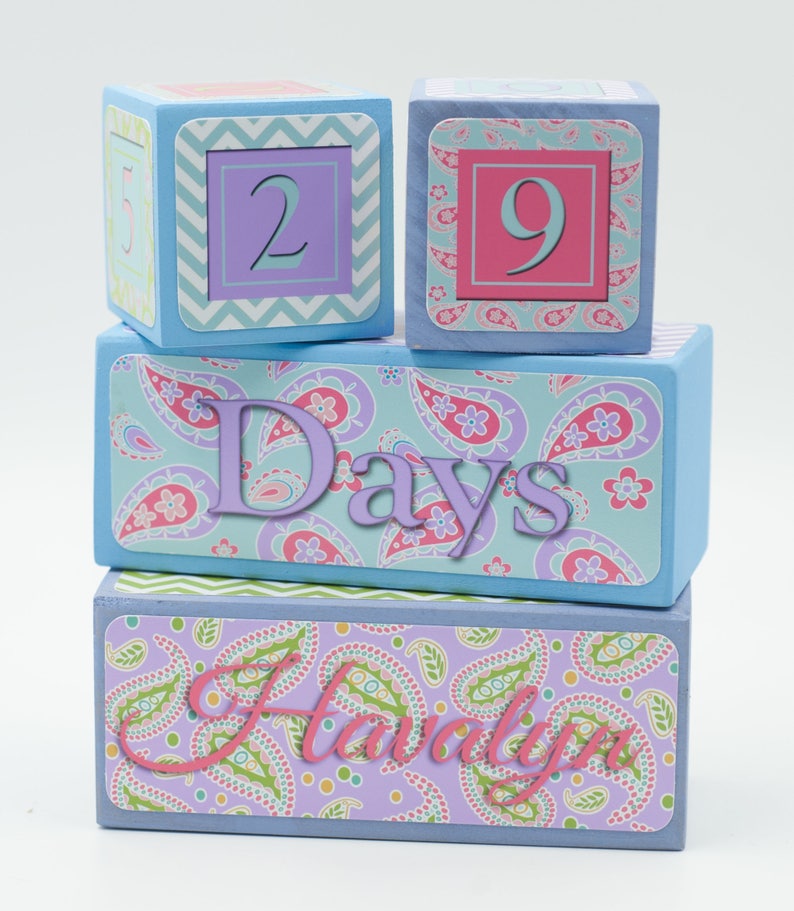 Age Blocks Baby Age Blocks Baby Age Prop Baby Shower Etsy
