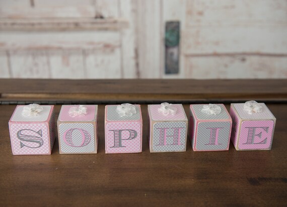 etsy baby name blocks