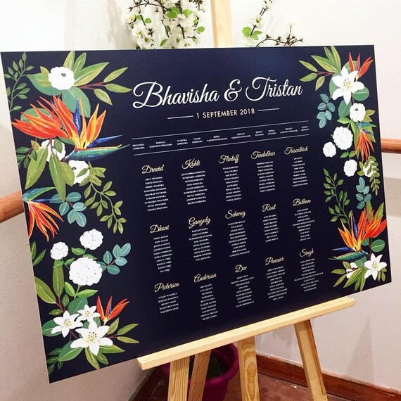Bird of Paradise Table Plan