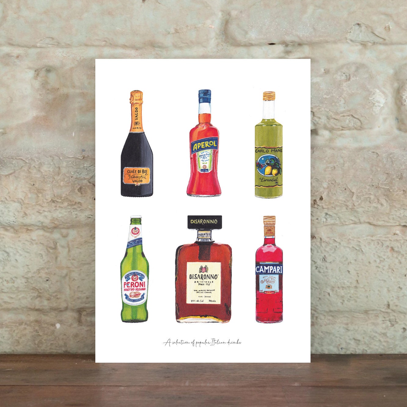 Italian Drinks Art Print - Etsy UK