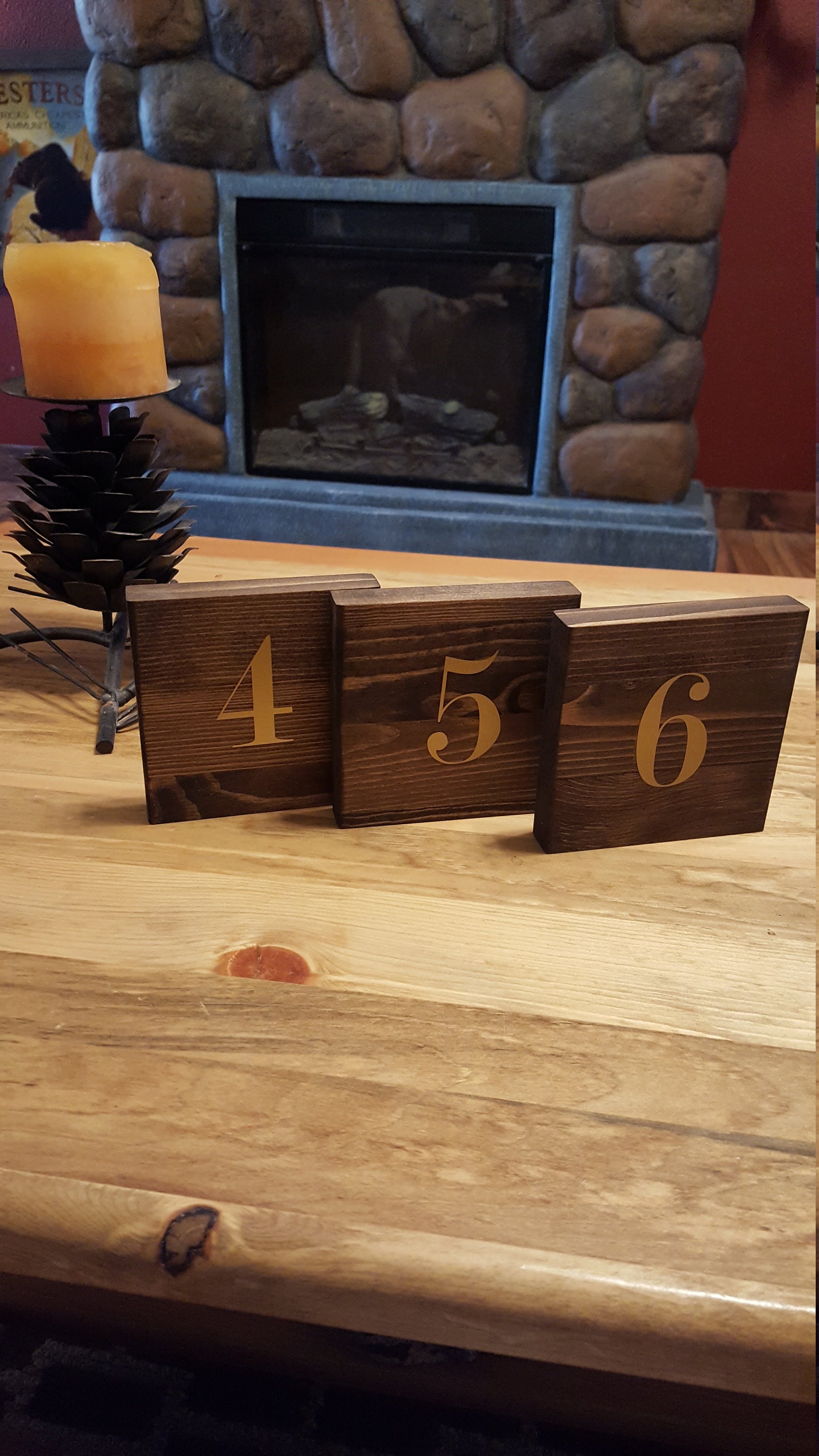 Wood Table Numbers Table Numbers Wood Wooden Table Numbers Etsy