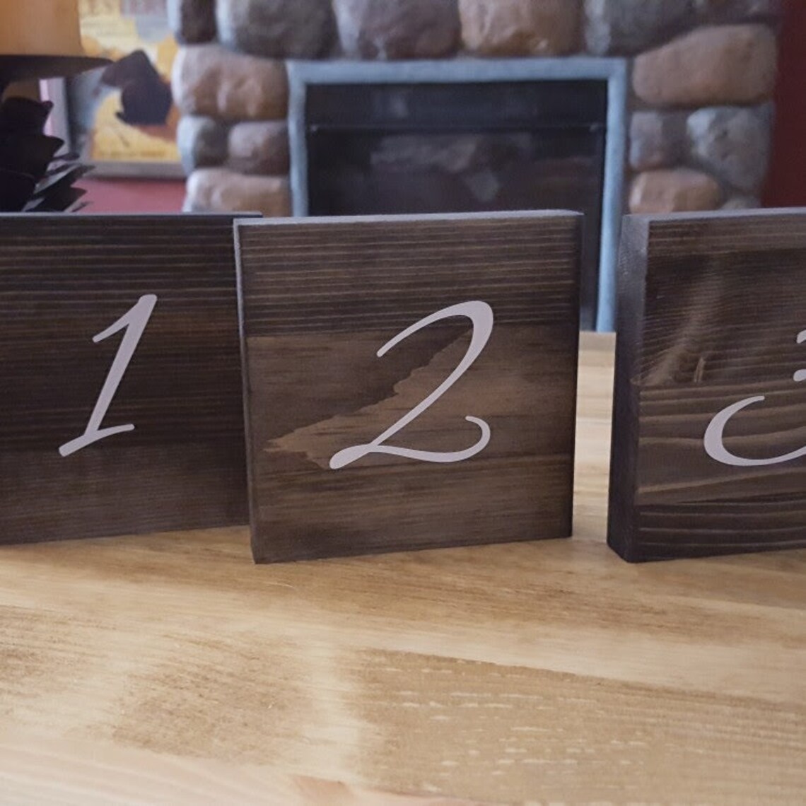 Wood Table Numbers Table Numbers Wood Wooden Table Numbers Etsy