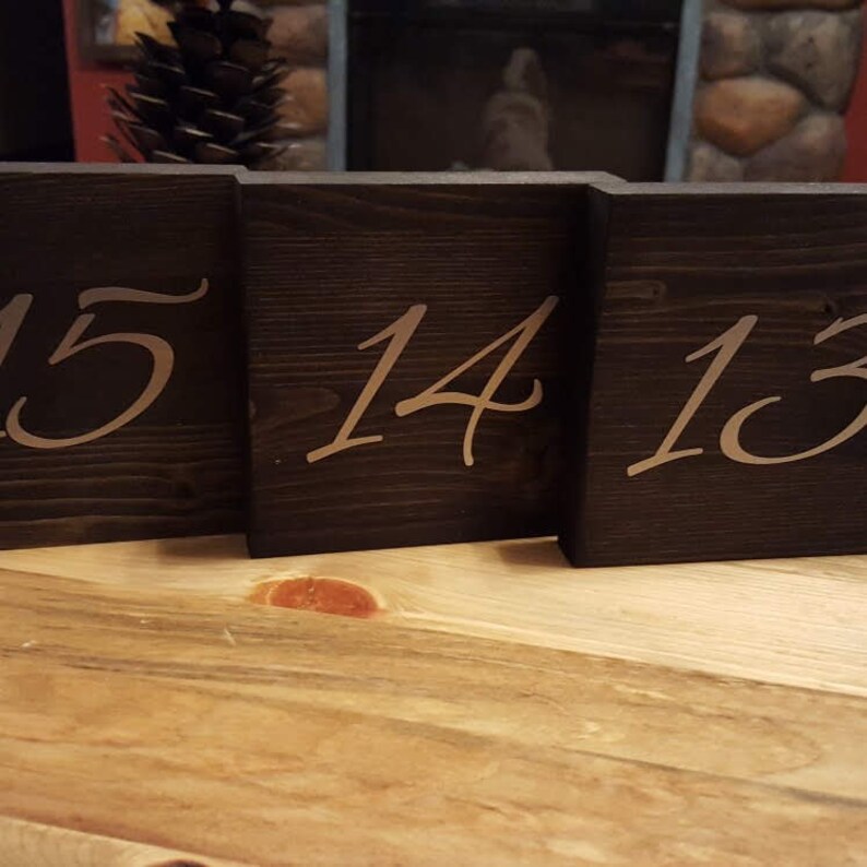 Wood Table Numbers Table Numbers Wood Wooden Table Numbers Etsy