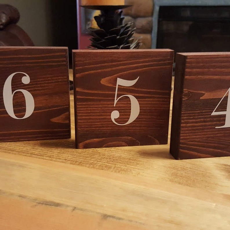 Wood Table Numbers Table Numbers Wood Wooden Table Numbers Etsy