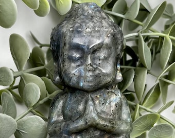 Labradorite Buddha // Flashy // Crystal // Healing // Natural // Video