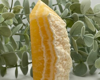 Yellow Calcite Tower // Obelisk // Orange Calcite Point // Generators // Chakra // Healing Crystals // Natural // Video