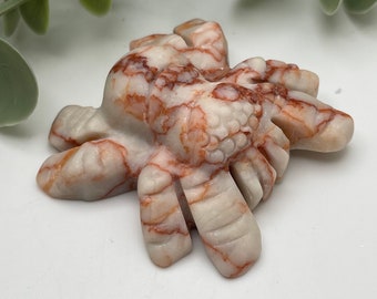 Red Vein Jasper Spider // Halloween // Carving // Crystal // Healing // Natural // Video