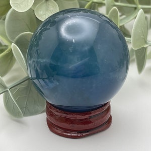 42mm Blue Fluorite Sphere // Ball // Orb //Healing// Natural // Video image 3