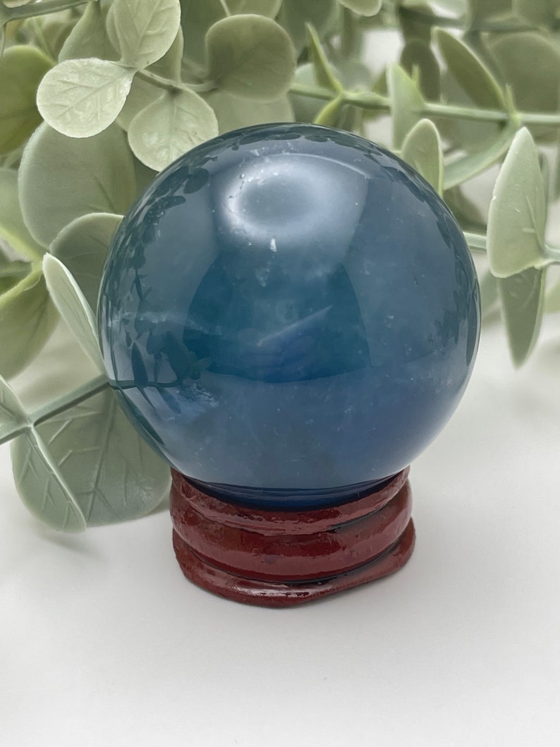 42mm Blue Fluorite Sphere // Ball // Orb //Healing// Natural // Video image 3