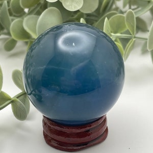 42mm Blue Fluorite Sphere // Ball // Orb //Healing// Natural // Video image 2