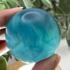 42mm Blue Fluorite Sphere // Ball // Orb //Healing// Natural // Video image 5