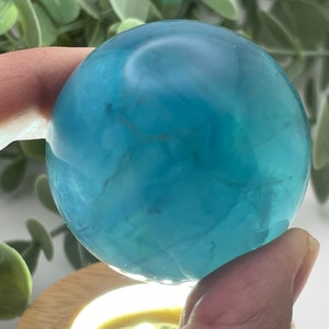 42mm Blue Fluorite Sphere // Ball // Orb //Healing// Natural // Video image 6