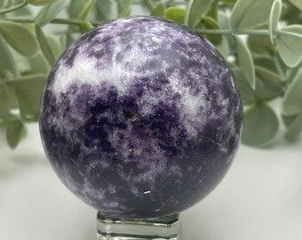 57mm Lepidolite Sphere // Pegmatite// Ball // Orb //Healing// Natural // Video //Large