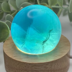 42mm Blue Fluorite Sphere // Ball // Orb //Healing// Natural // Video image 4