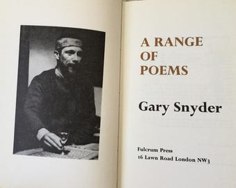 1966 First Edition Gary Snyder " A Range of Poems "
