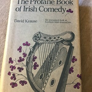 Hardcover Book  &quot; The Profane Book of Irish Comedy &quot;   by David Krause