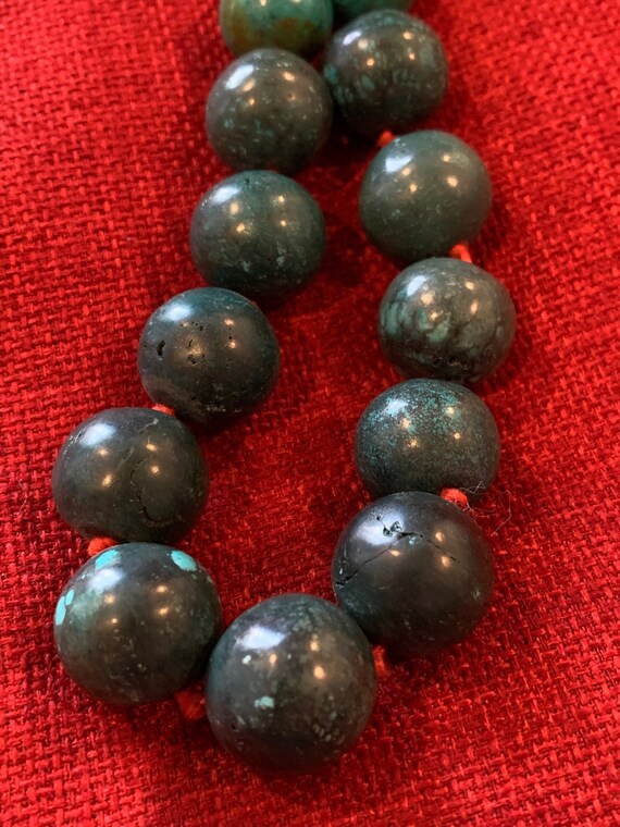 vintage dark green turquoise Gem