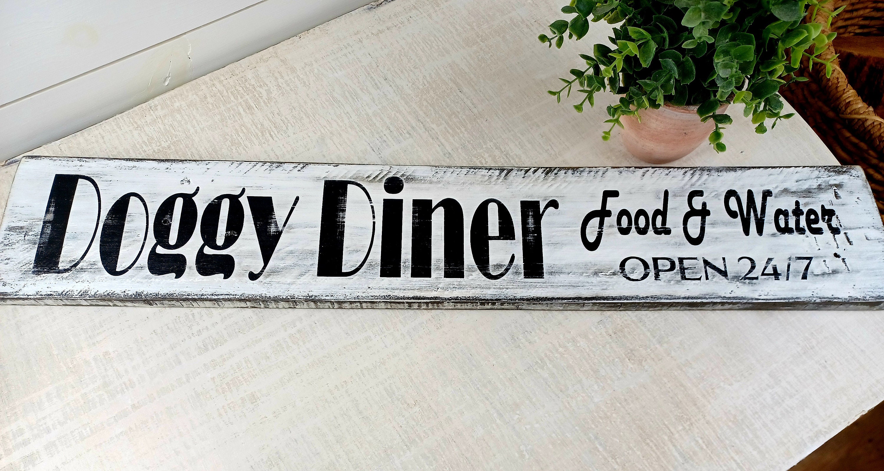 Doggy Doggy Diner Sign Dog Wall Art Dog Food Sign Dog Food Etsy