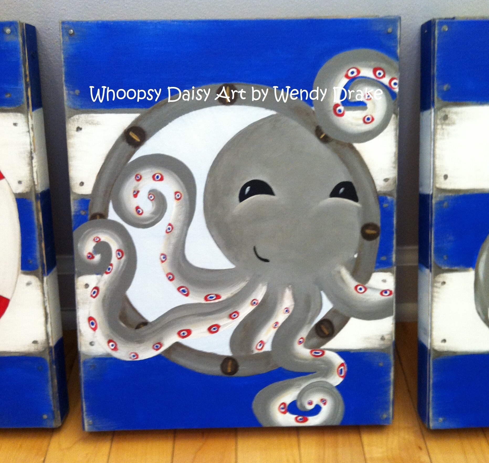 Kids Bathroom Wall Art Octopus Nursery Art Octopus Bathroom Etsy