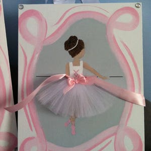 Ballerina nursery, Pink ballerina art, Girl nursery decor, wall art for nursery, nursery art for girl, Pink and gray nursery, Pink nursery image 6