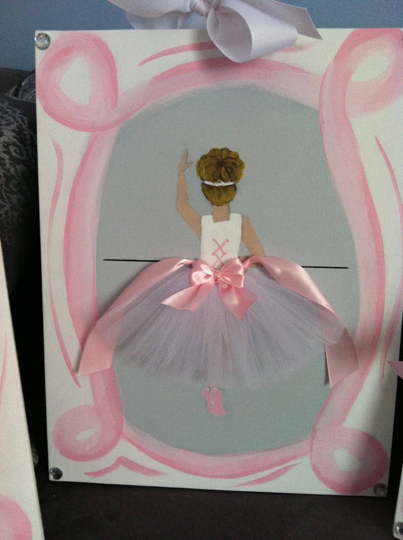Ballerina nursery Pink ballerina art Girl nursery decor Etsy