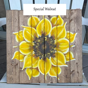 Hand-painted sunflower on wood-Sunflower Valentine Gift-Housewarming gift-Gift for mom-Sunflower wall art-Sunflower fall decor, Mothers Day