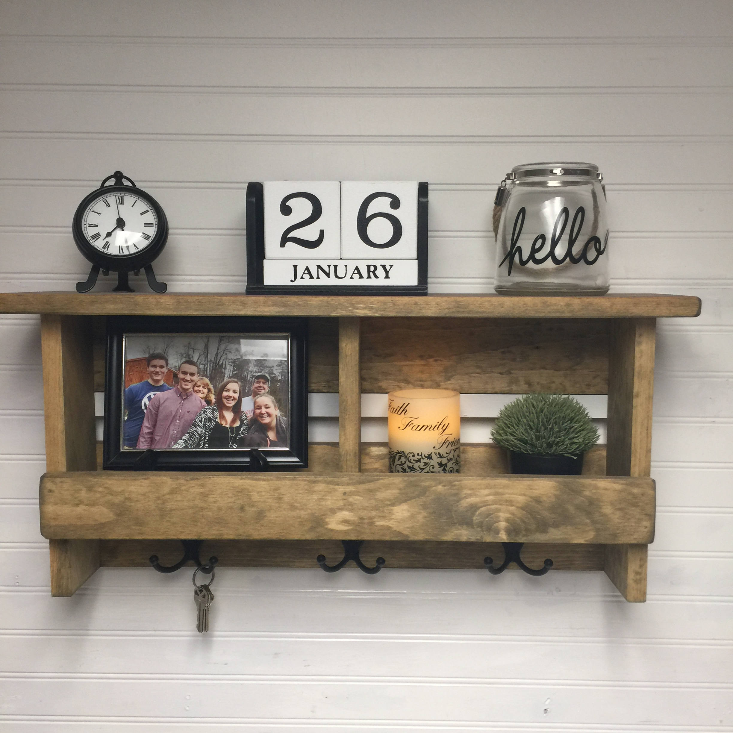 Entryway Organizer Rustic Home Decor Wooden Shelf Coat Entryway Organizer Rustic Home Decor Wooden Shelf Coat Rack Key Holder Wall