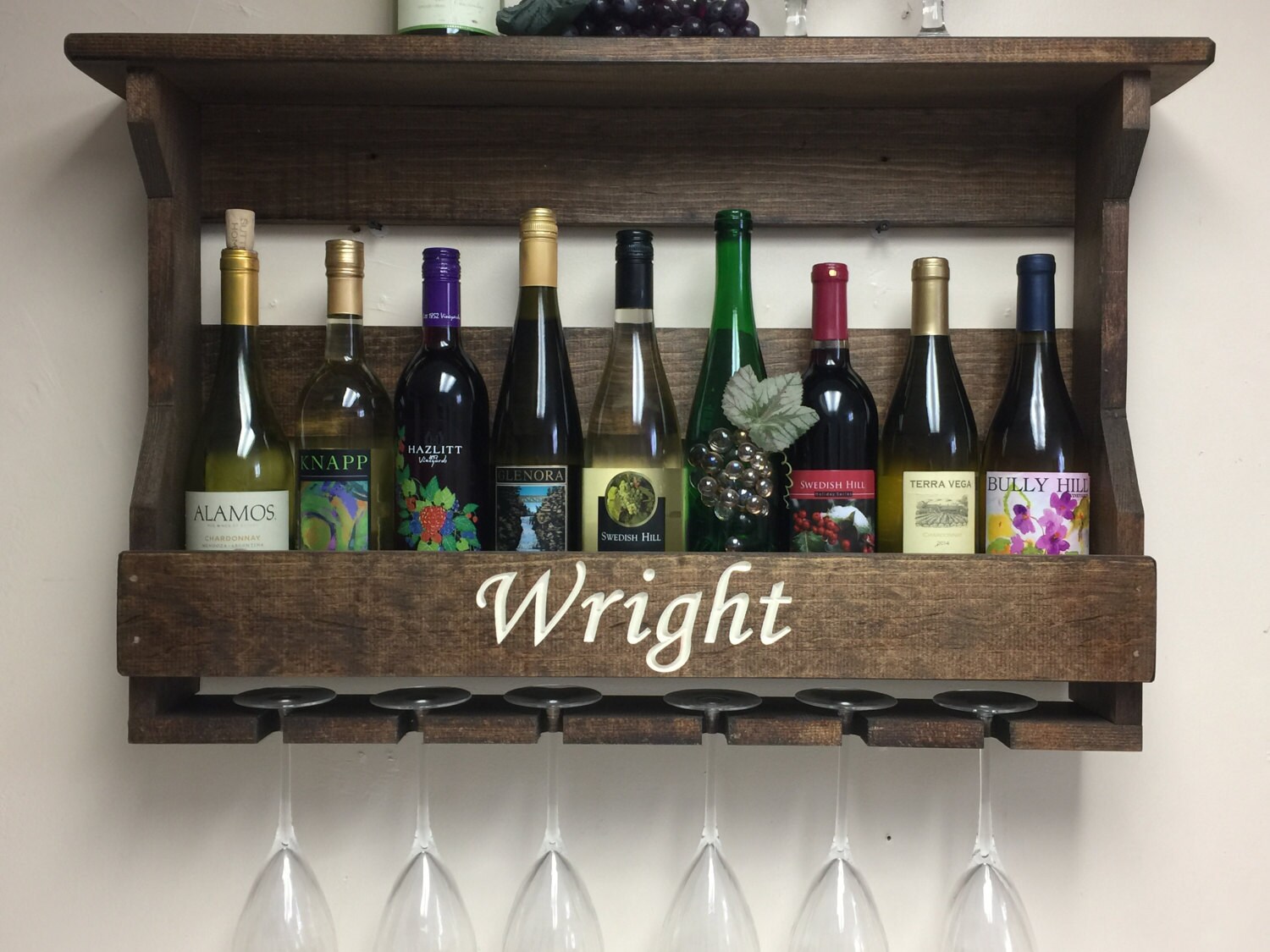 Personalized Wine Rack Engraved Wine Rack Wedding gift Etsy