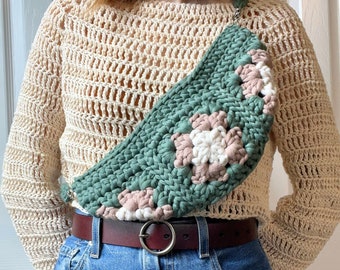 Chunky Fanny Pack Crochet Pattern | Belt Bag | Bum Bag | Cross Body | Sling Bag | Festival Bag