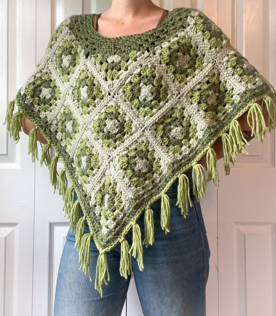 Crochet Poncho Pattern Beginner Crochet Pattern Granny Square