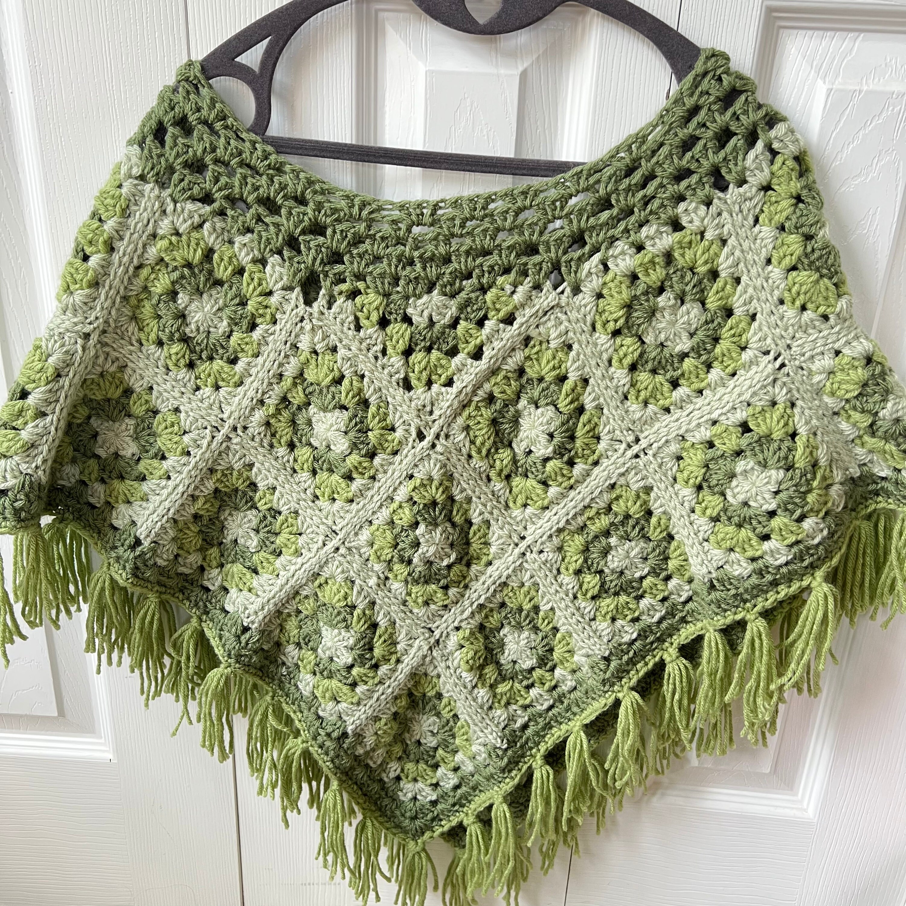 Crochet Poncho Pattern Beginner Crochet Pattern Granny Square