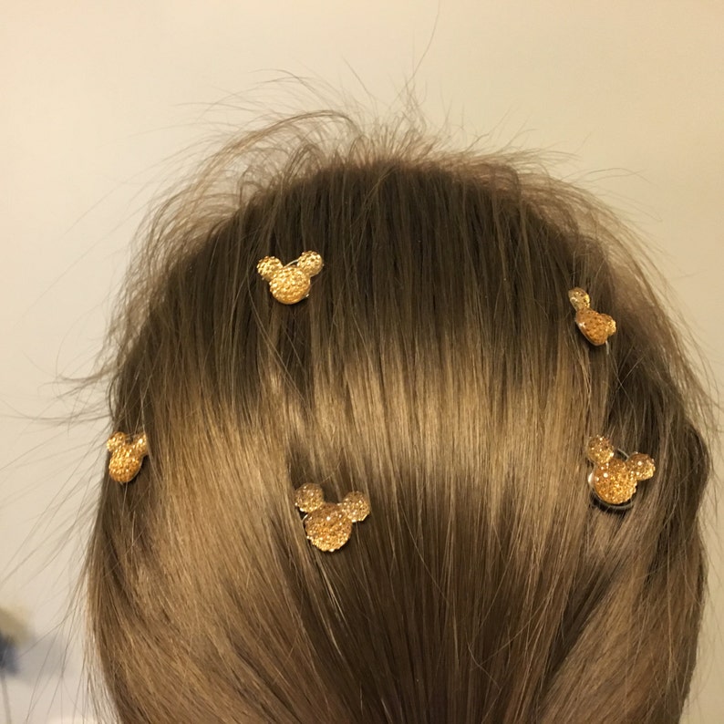 6 Mickey Mouse FREE SHIP Crystal Rhinestone Bling Hair Swirls for Disney Wedding