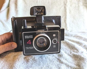 Vintage 70s Rainbow Striped Polaroid Land Instant Film Camera