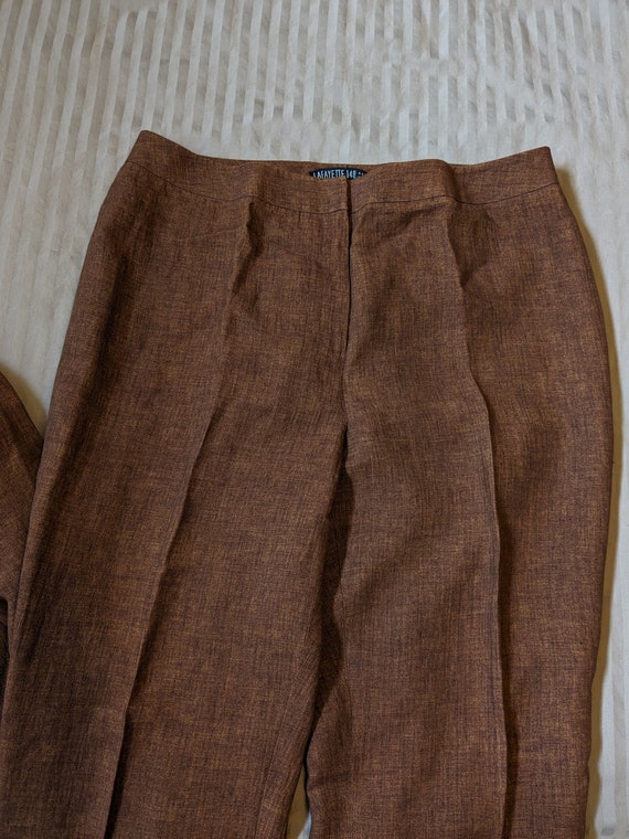 Lafayette 148 Designer Linen Pant Set - Jacket an… - image 7