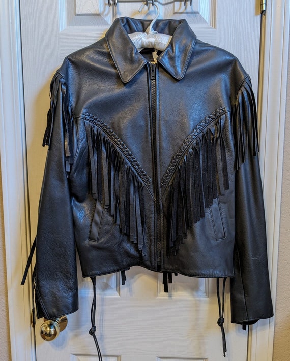 Open Road for Wilson's Fringe Leather Jacket Black