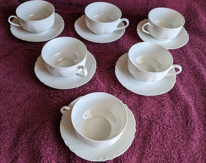 Haviland China Limoges France Ranson White Cup and Saucer Etsy