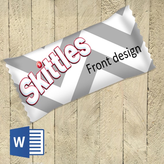 Skittles Wrapper - Template - DOC File - MUST HAVE Microsoft Word! Il_570xn
