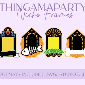 Frames Ofrenda Nicho Dia de los Muertos, Day of the Dead-altaar SVG CRICUT / Studio CAMEO-indelingssjabloon