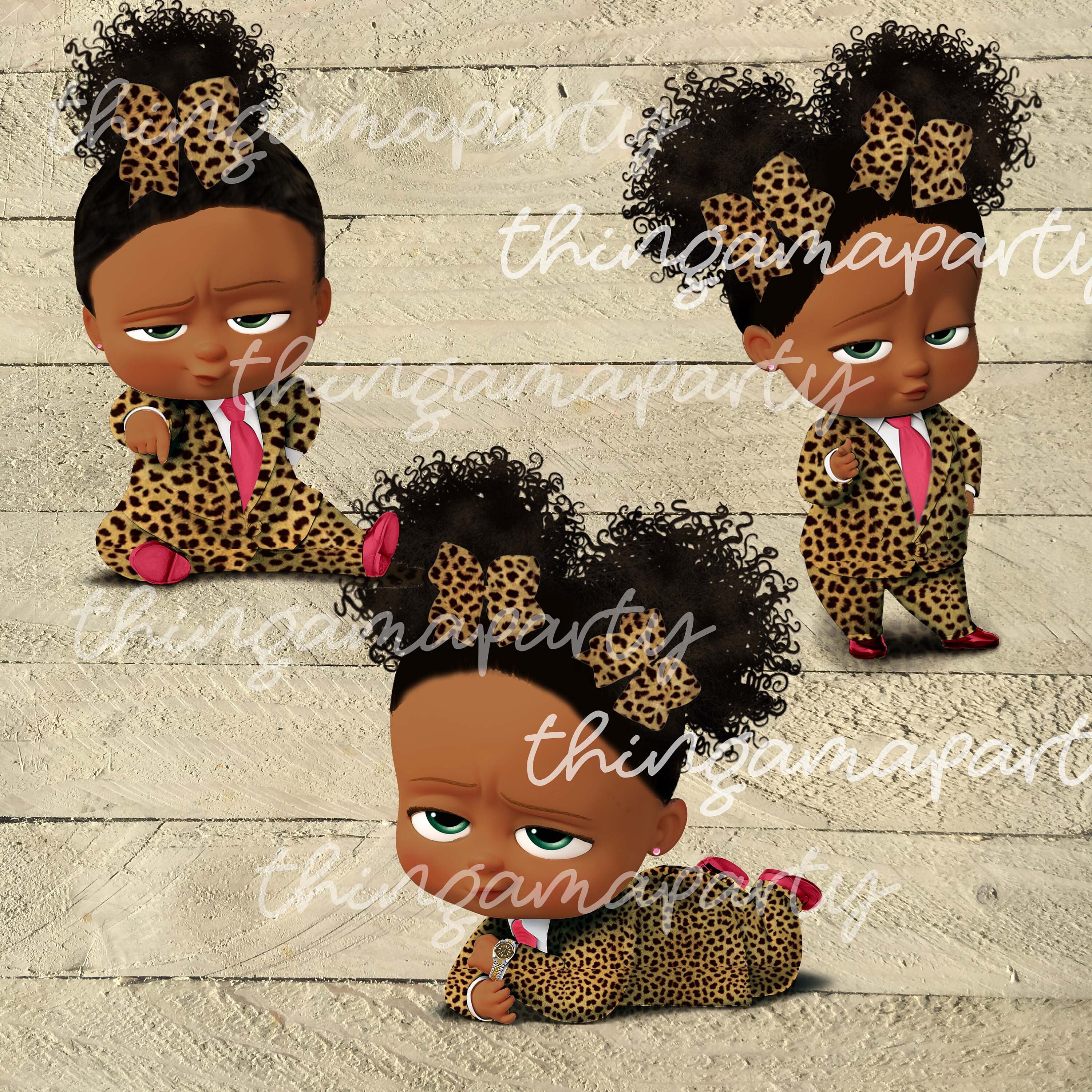 African AmericanBoss Baby cheetah Print Girl Babies of Color Etsy