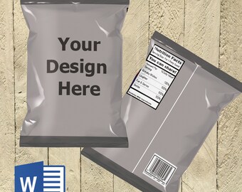 Chip Bag - Template - DOC File - MUST HAVE Microsoft Word!