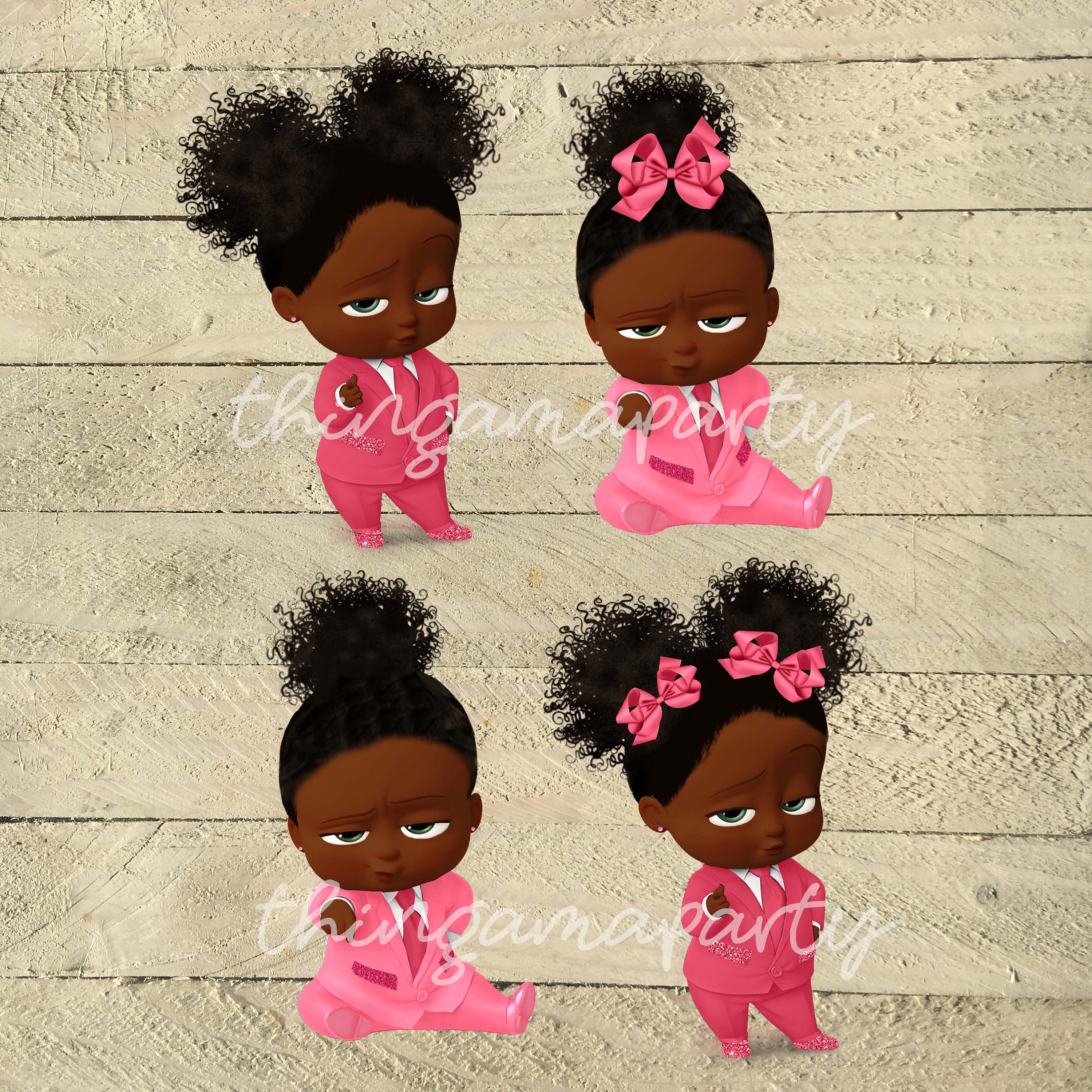 Download PINK African American Sassy Boss Baby Girl Babies of Color ...