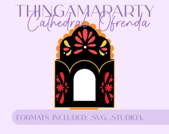Paper Ofrenda Frame Dia de los Muertos, Day of the Dead Altar SVG / Studio Format Template