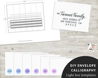 Envelope Addressing Templates for DIY Calligraphy