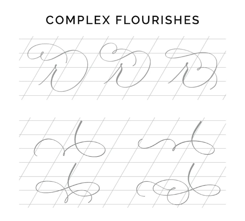 The Calligraphy Flourishing Fundamentals Workbook PDF Calligraphy Flourishes Worksheets image 9
