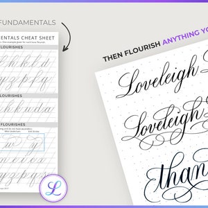 The Calligraphy Flourishing Fundamentals Workbook PDF Calligraphy Flourishes Worksheets image 5