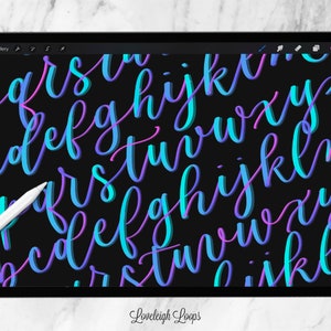 Bunter Schatten Kalligraphie Procreate Pinsel