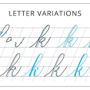 Faux Real Calligraphy Worksheet Packet image 3